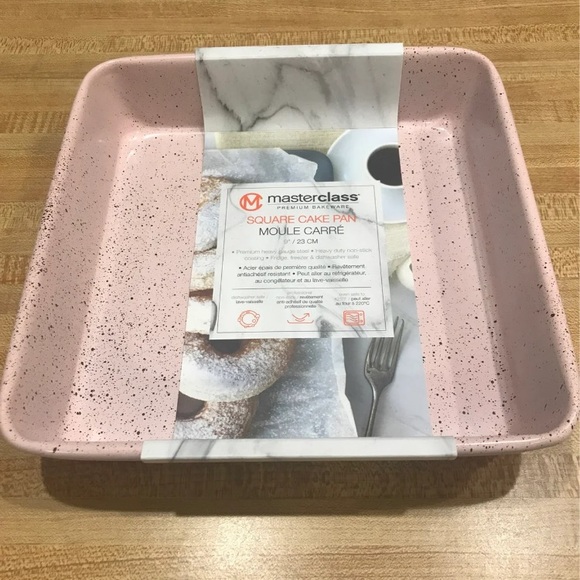 Masterclass Pink Speckled 9” Square Cake Pan NWT - Picture 3 of 4